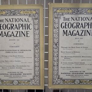 Vintage National Geographic Magazines - August & July 1923